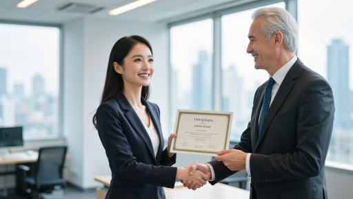 质量认证证书颁发仪式，公司代表接受ISO质量管理体系认证证书，体现企业规范化管理水平